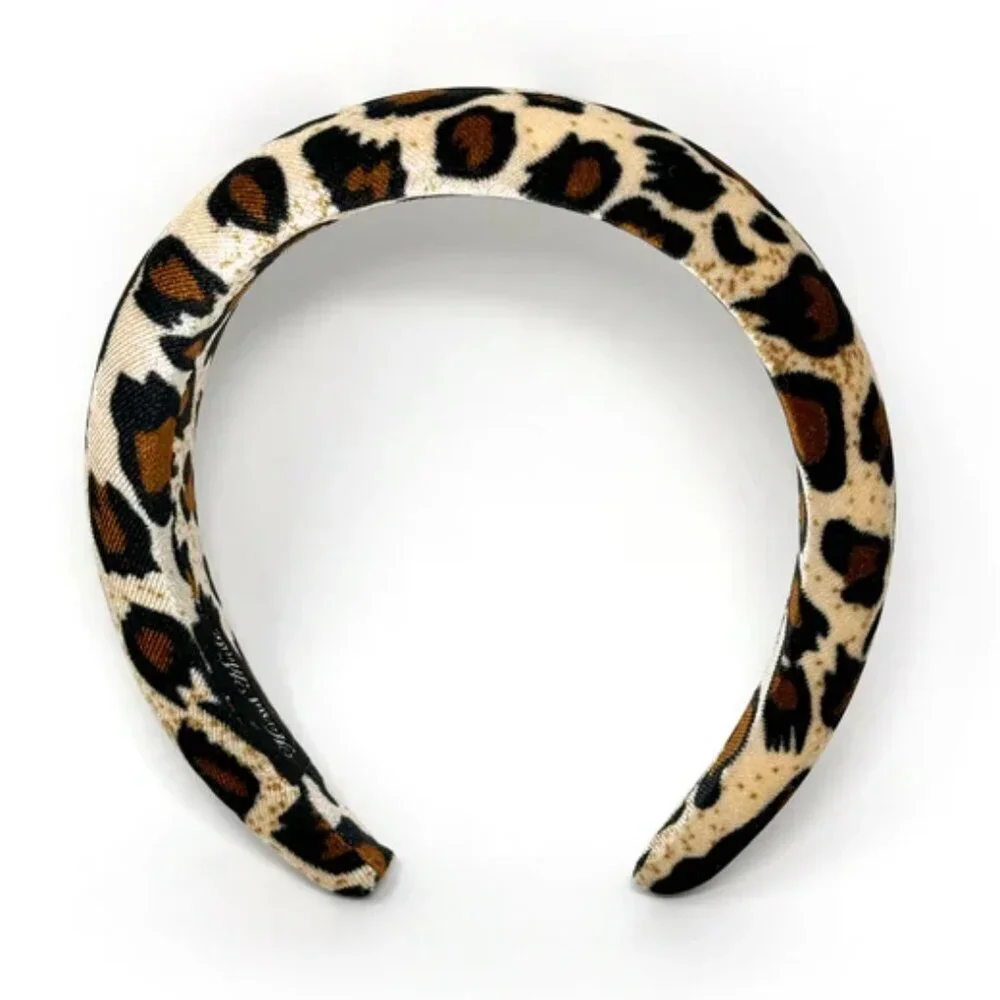 NWOT Magda Padded Large Leopard Print Headband